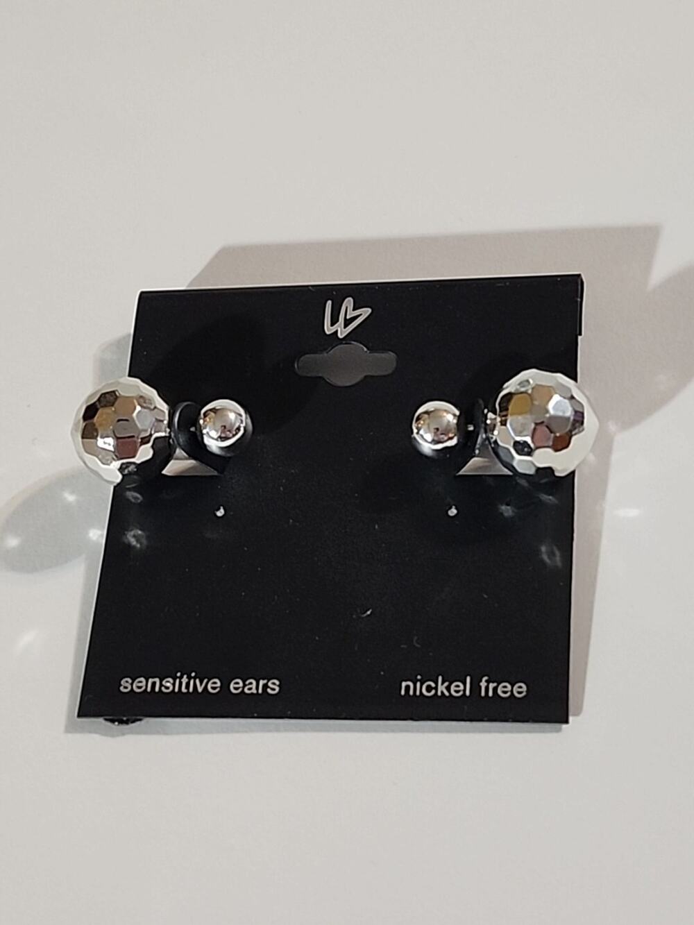 G by Gennaro Disco Ball Style Earrings Silver Double Ball